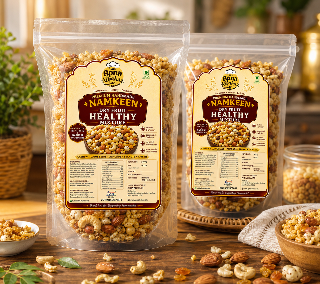 Apna Alpahar Premium Homemade Dry Fruit Healthy Mixture 400g